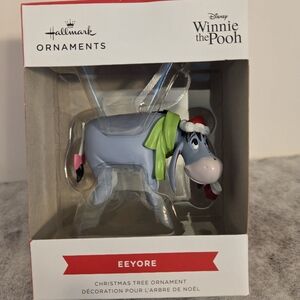 Hallmark Eeyore Ornament with Santa Hat and Scarf